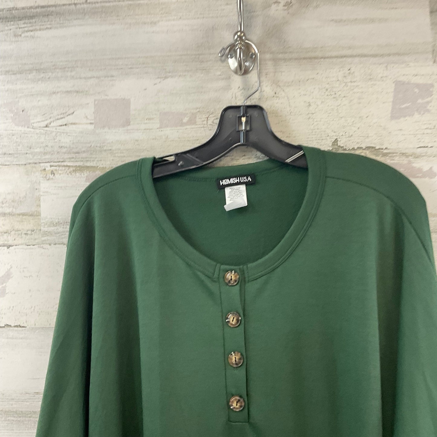 Top Long Sleeve By Heimish Usa In Green, Size: 3x