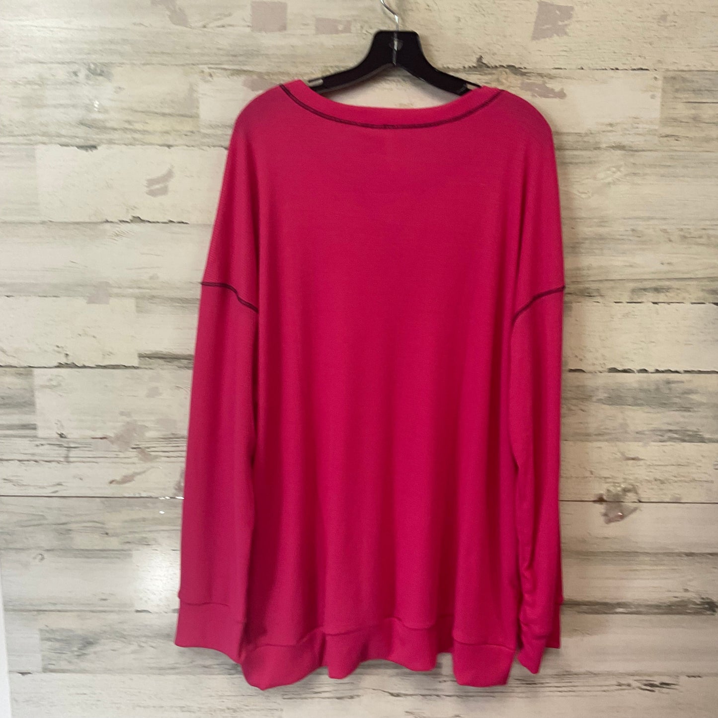 Top Long Sleeve By Celeste In Pink, Size: 3x