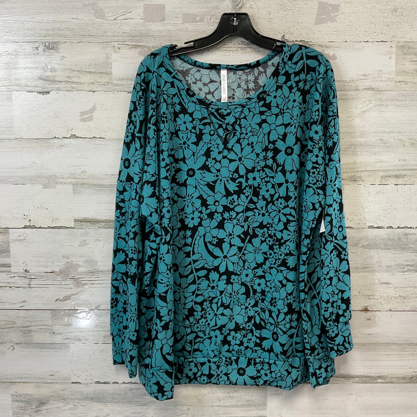 Top Long Sleeve By DEAR SCARLETT In Blue, Size: 3x