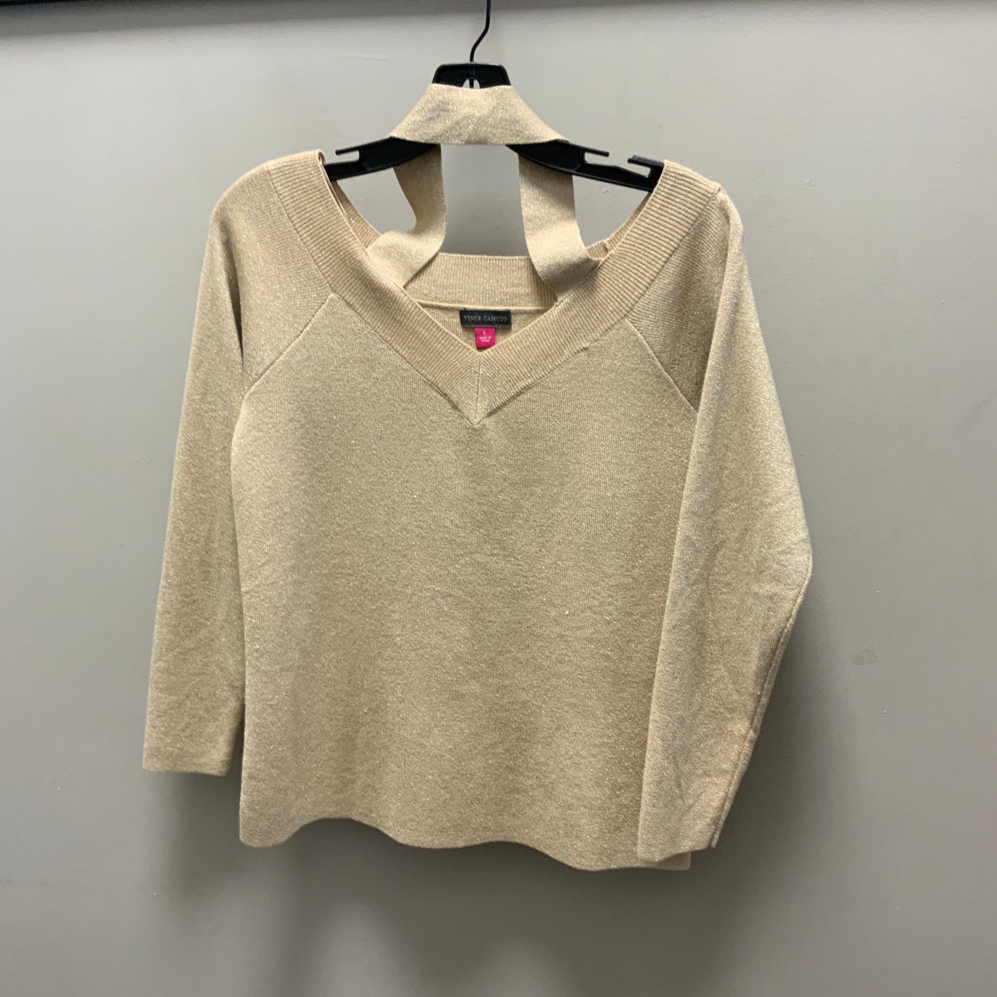 Top 3/4 Sleeve By Vince Camuto In Gold, Size: L