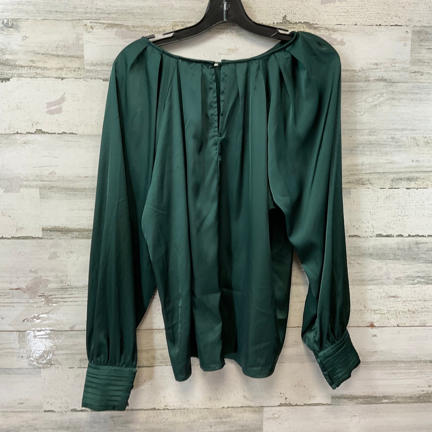 Top Long Sleeve By Mine In Green, Size: L