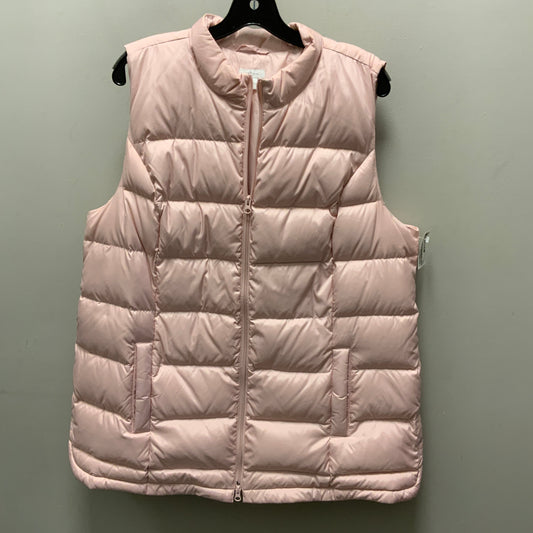 Vest Puffer & Quilted By J. Jill In Pink, Size: Xl