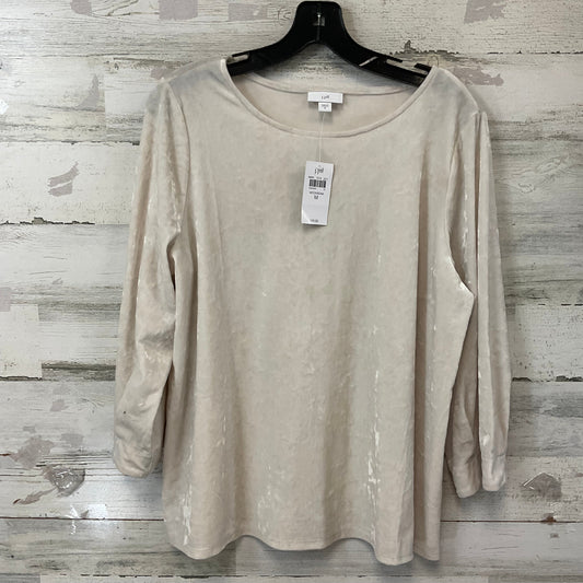 Top 3/4 Sleeve By J. Jill In Cream, Size: M