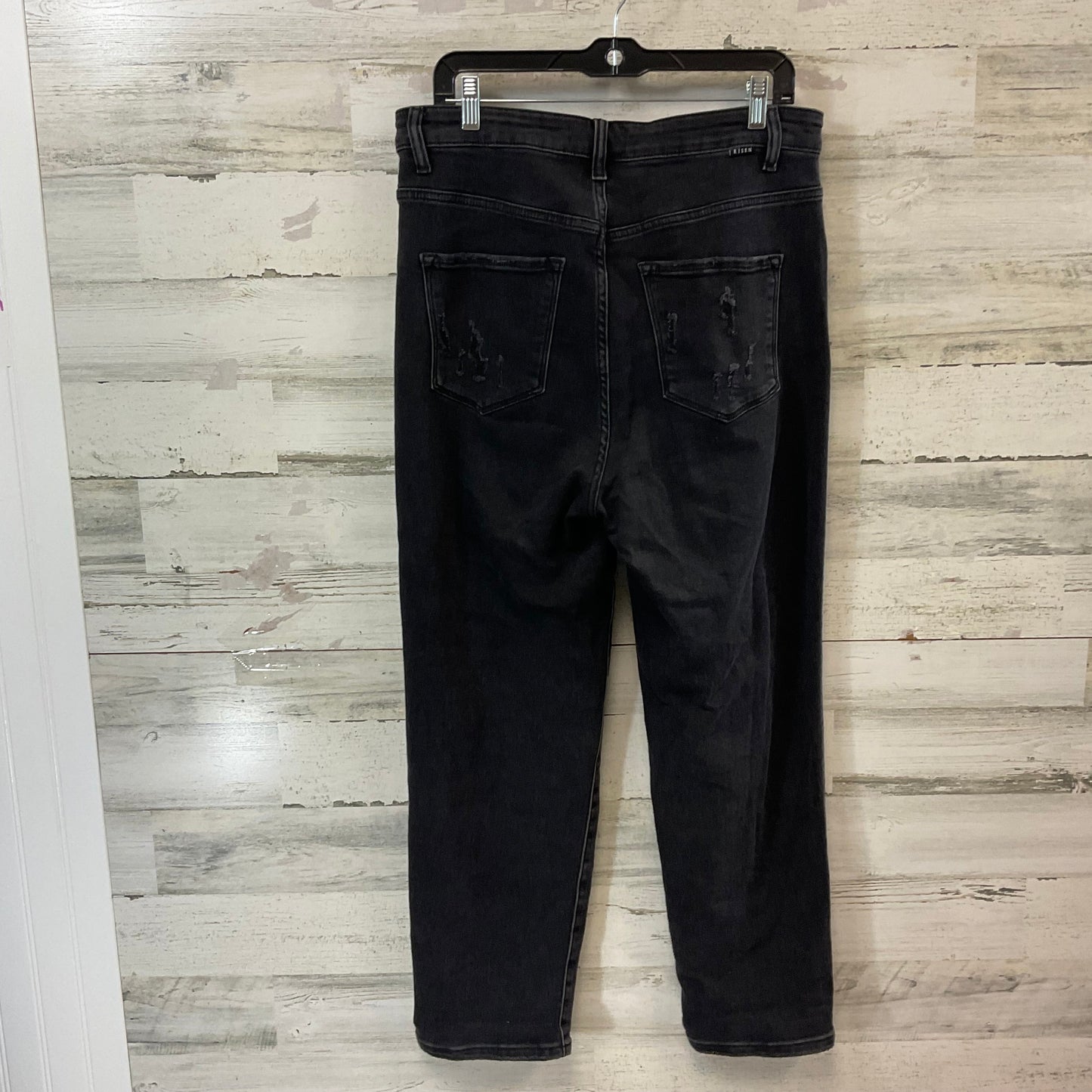 Jeans Straight By Risen In Black Denim, Size: 1x