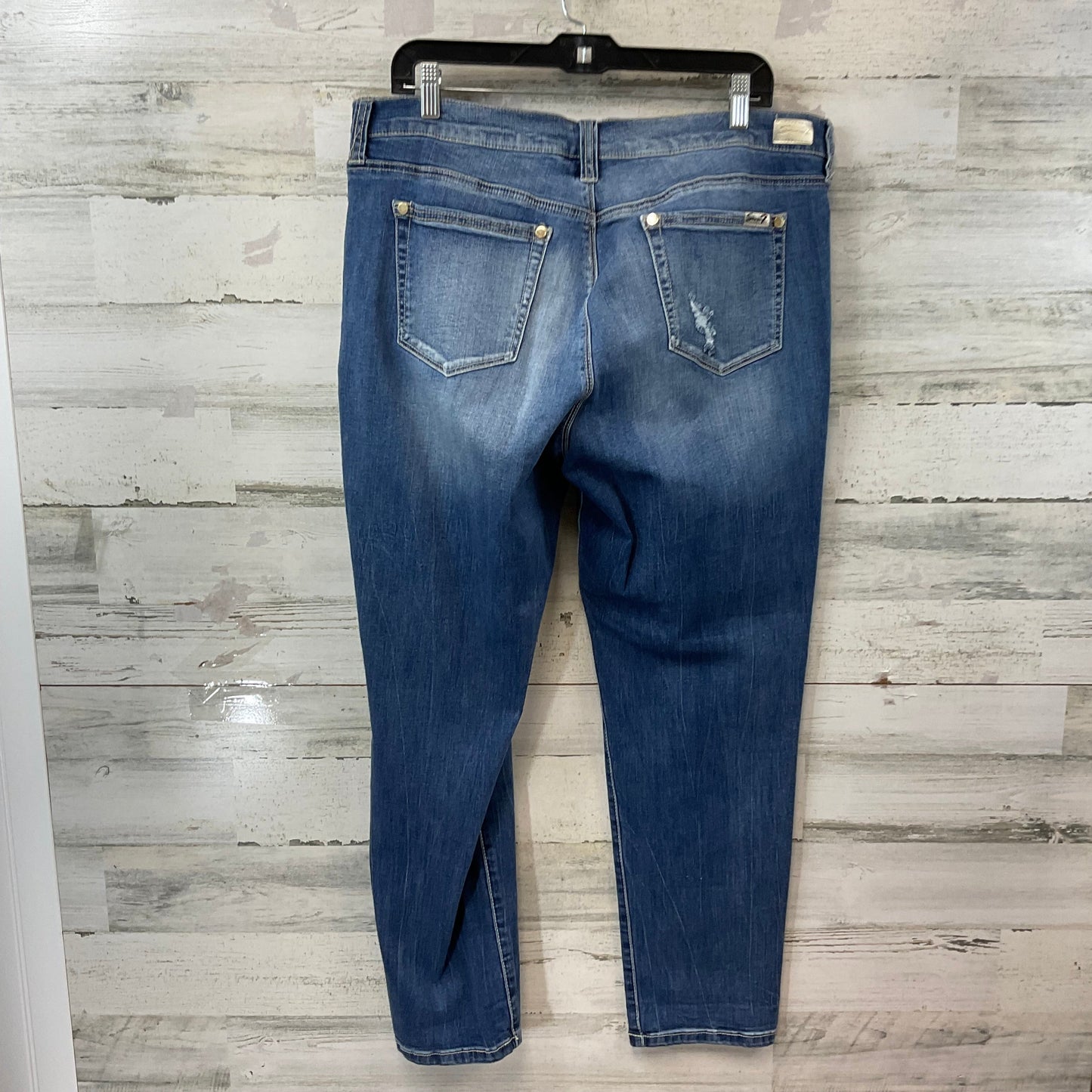 Jeans Straight By Seven 7 In Blue Denim, Size: 12