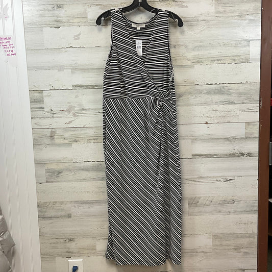 Dress Casual Maxi By Loft In Black & White, Size: L