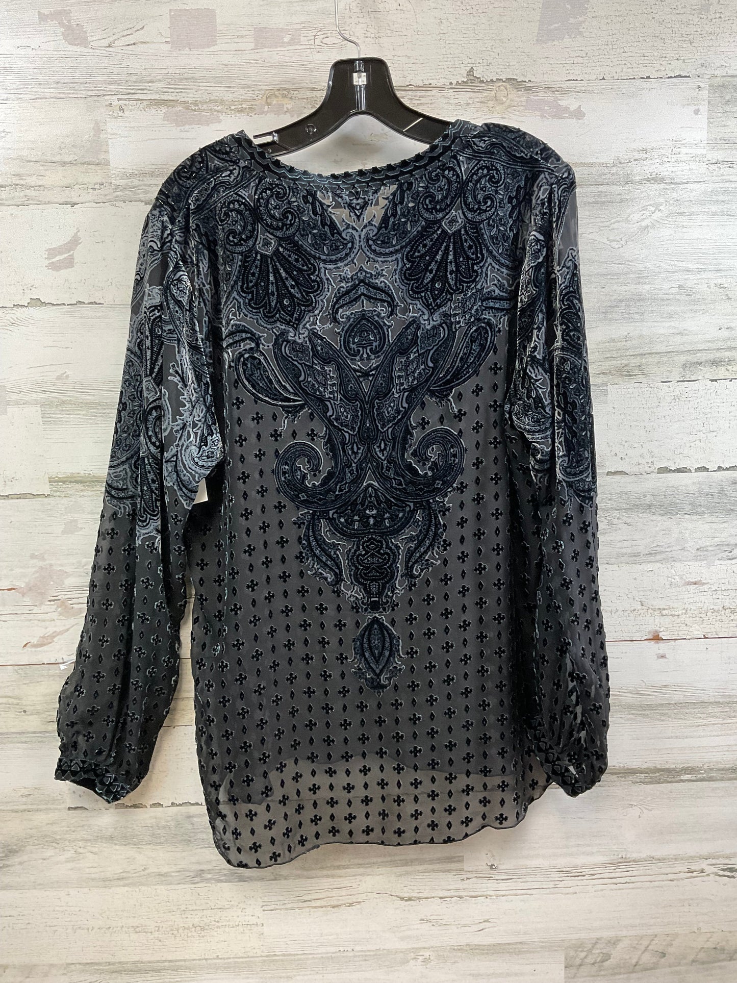 Top Long Sleeve By Hale Bob In Black, Size: L