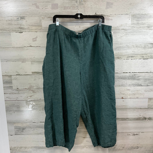 Pants Wide Leg By Eileen Fisher In Green, Size: 2x