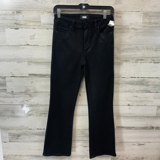 Jeans Flared By Paige In Black Denim, Size: 2