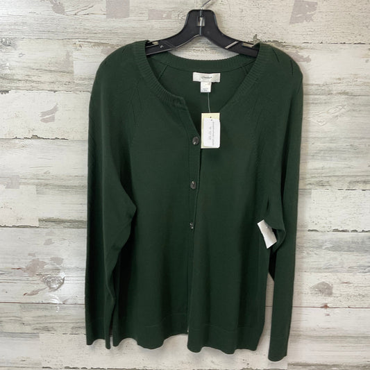 Sweater Cardigan By Cj Banks In Green, Size: XL