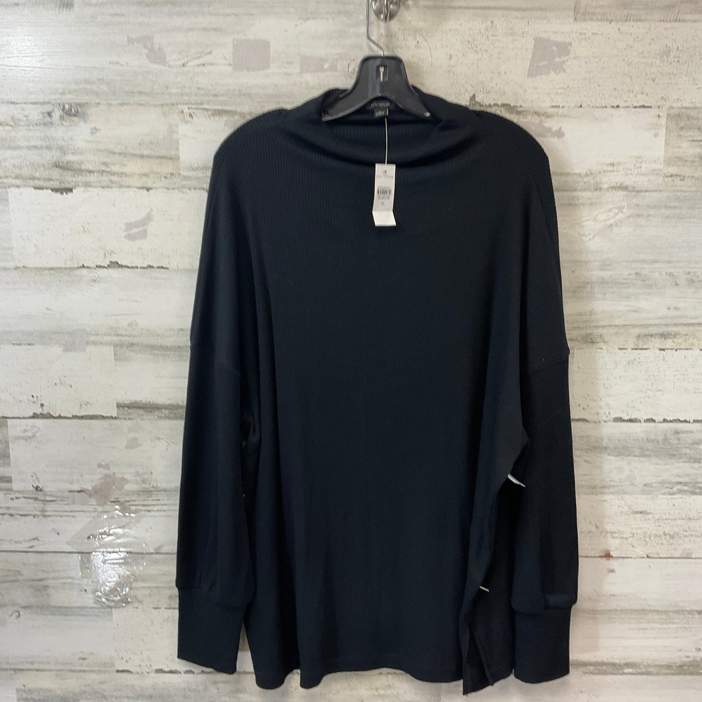 Top Long Sleeve By Ann Taylor In Black, Size: Xl