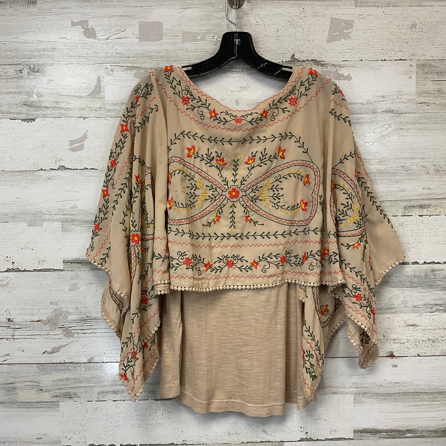 Top Short Sleeve By Ivy Jane In Brown, Size: S