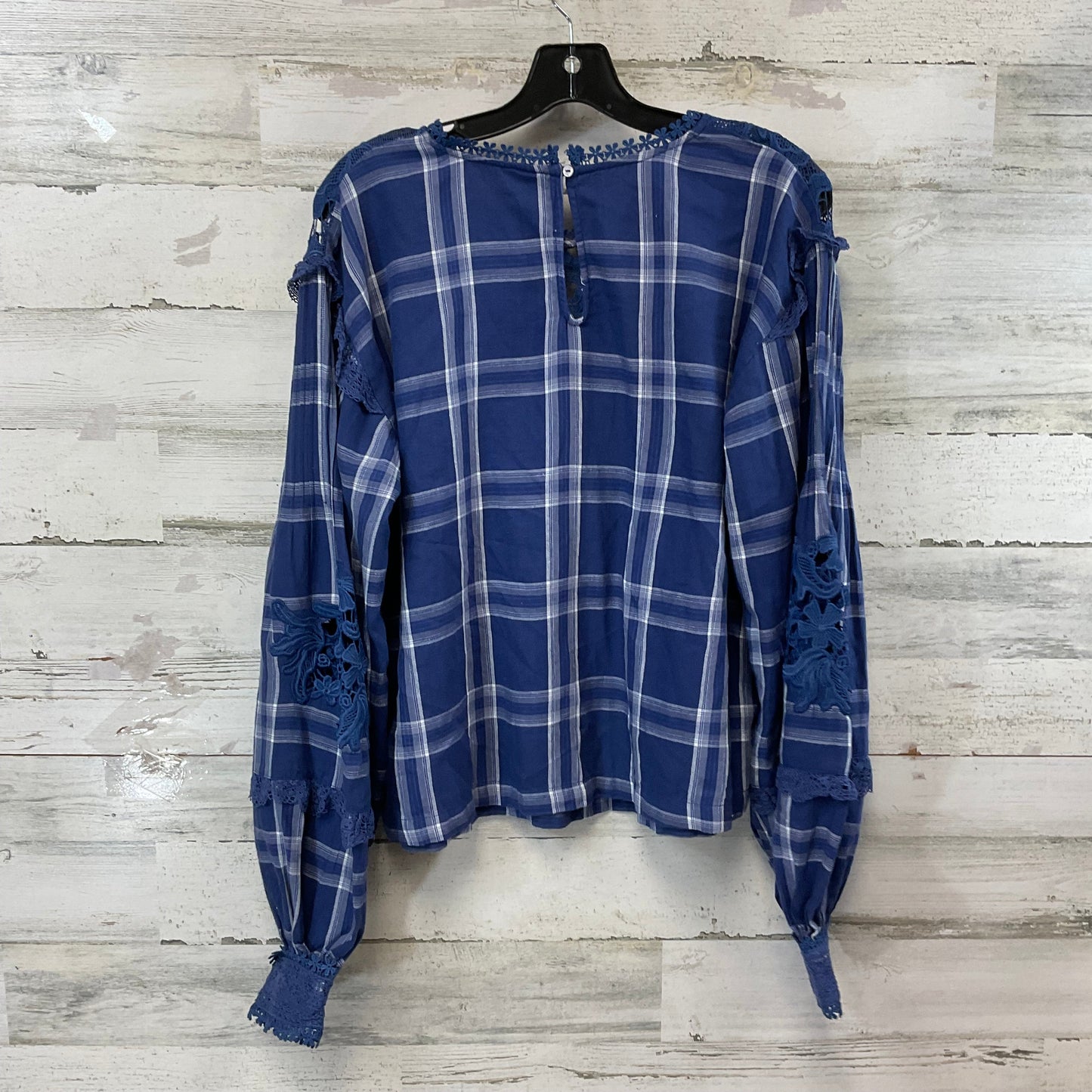 Top Long Sleeve By Free People In Blue, Size: L