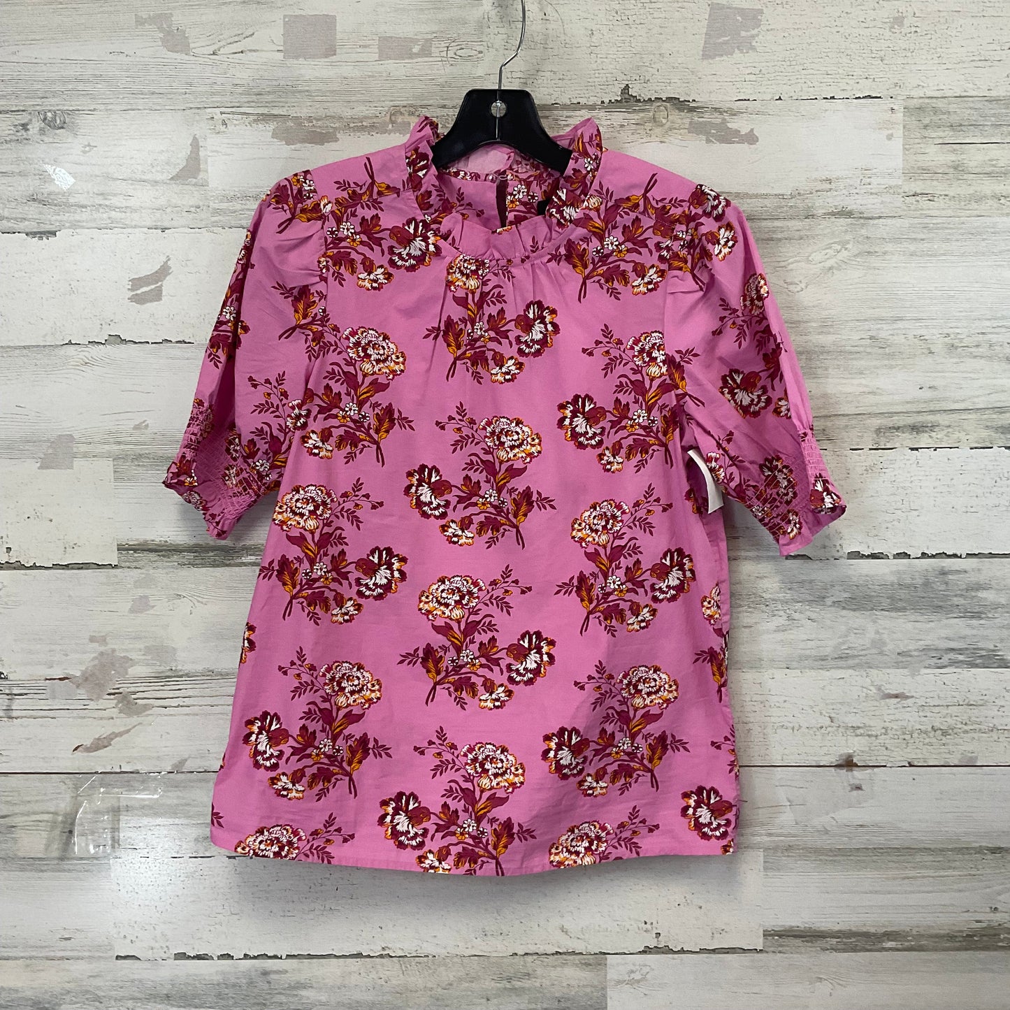 Top Short Sleeve By J. Crew In Pink & Purple, Size: Xs