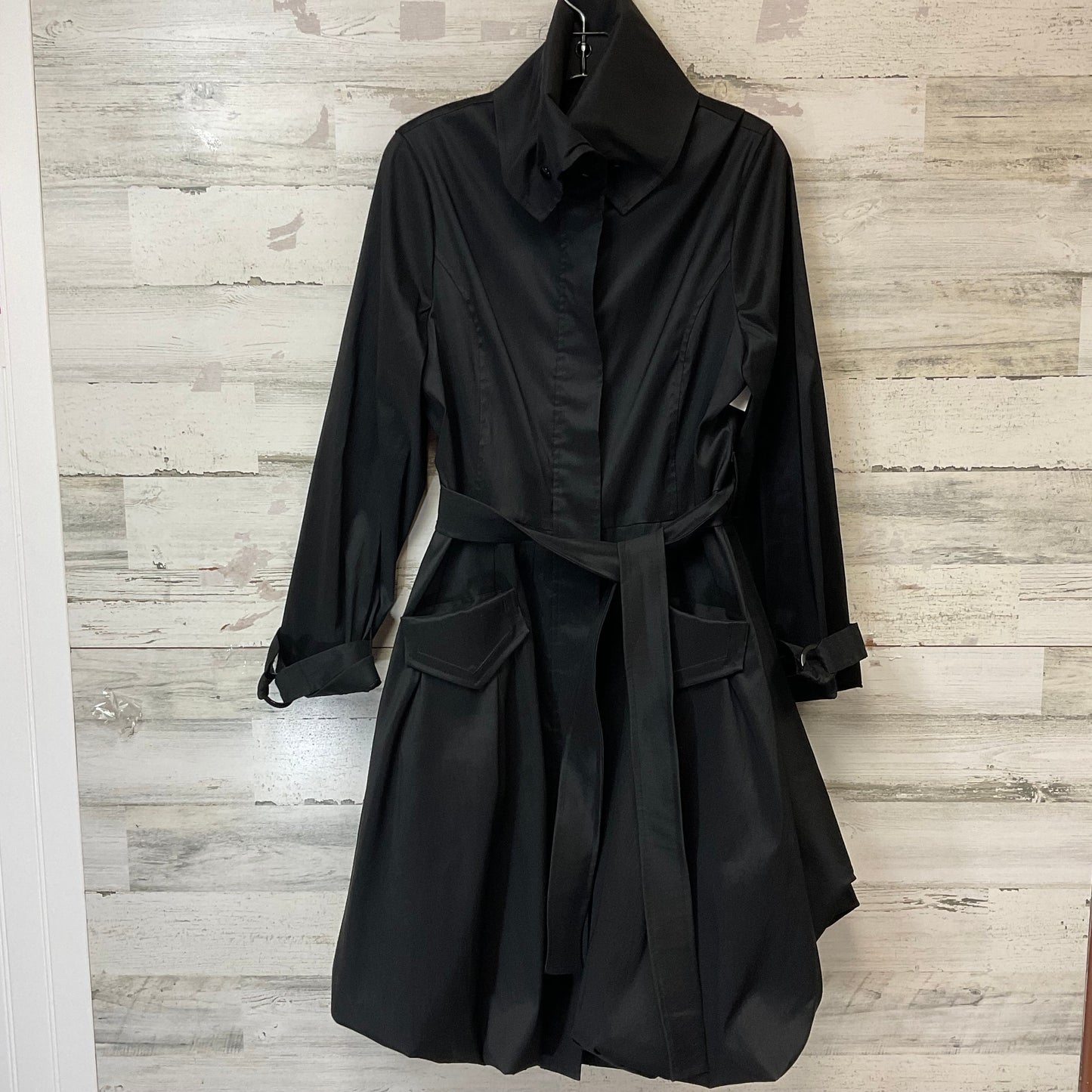 Coat Trench Coat By Joseph Ribkoff In Black, Size: L