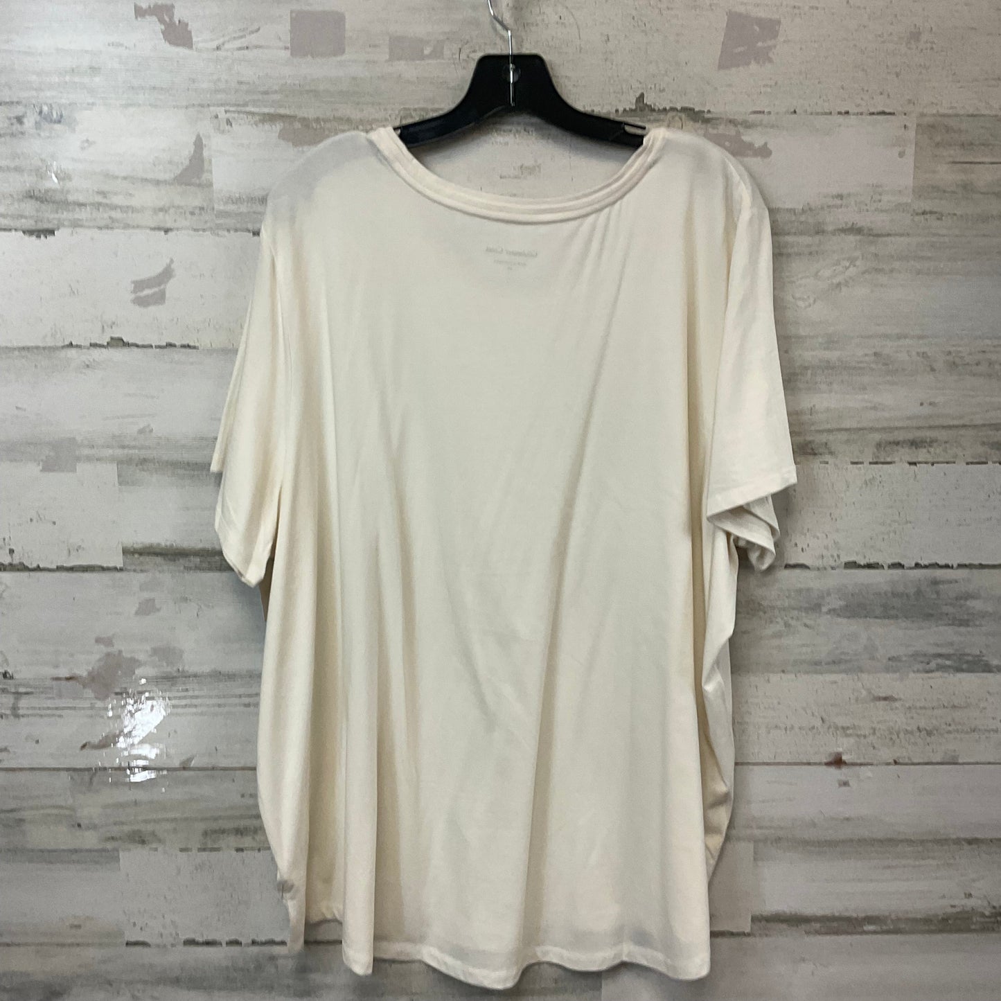 Top Short Sleeve By Coldwater Creek In Cream, Size: 3x