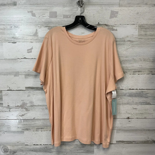 Top Short Sleeve By Coldwater Creek In Orange, Size: 3x