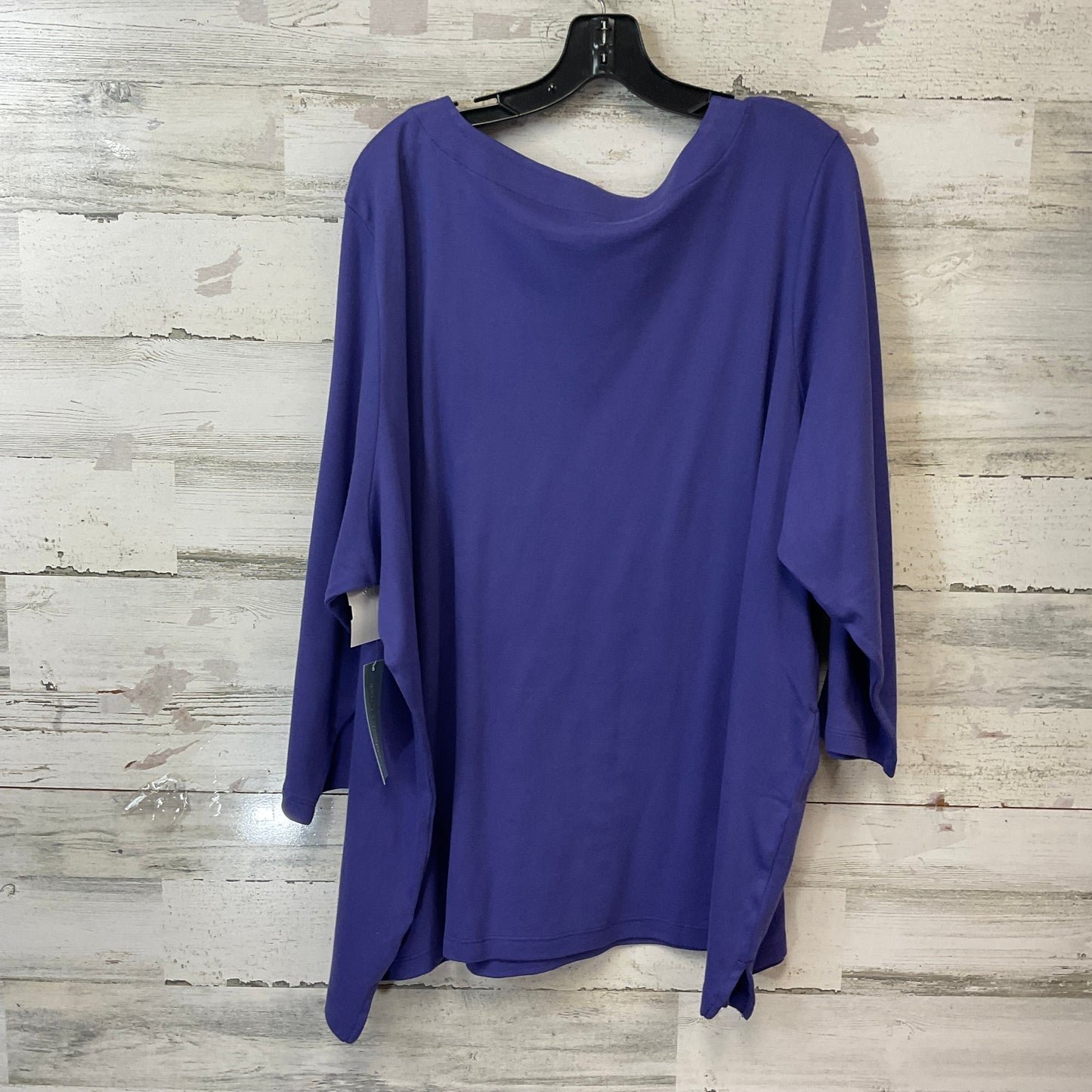 Top 3/4 Sleeve By Coldwater Creek In Purple, Size: 3x