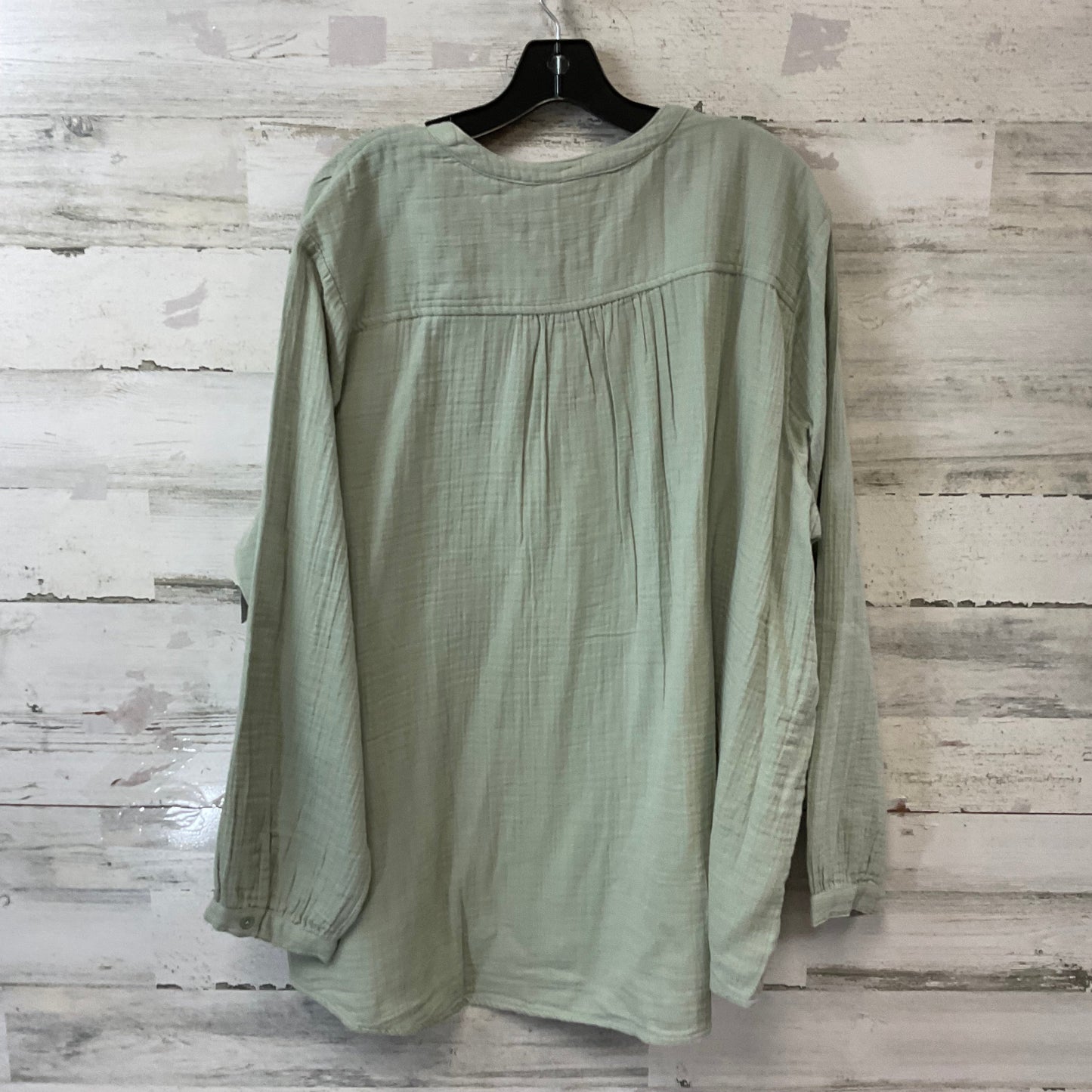 Top Long Sleeve By Coldwater Creek In Green, Size: 3x