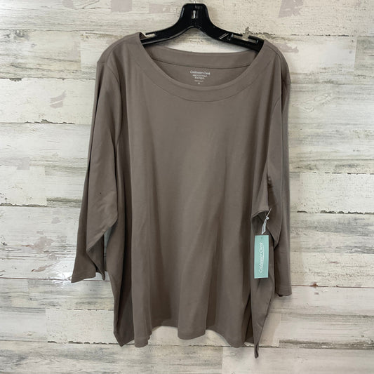 Top Long Sleeve By Coldwater Creek In Brown, Size: 3x