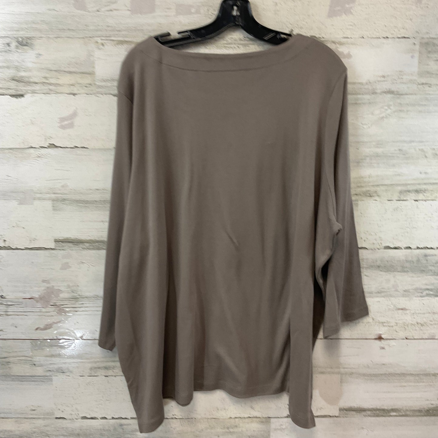 Top Long Sleeve By Coldwater Creek In Brown, Size: 3x