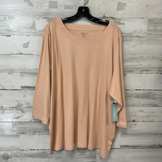 Top Long Sleeve By Coldwater Creek In Orange, Size: 3x