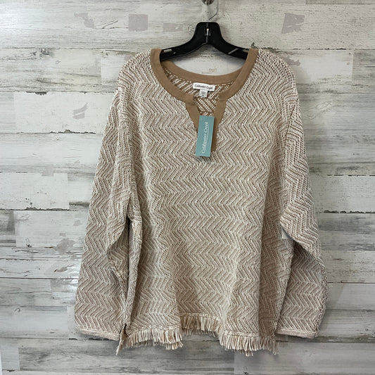 Sweater By Coldwater Creek In Brown, Size: 3x