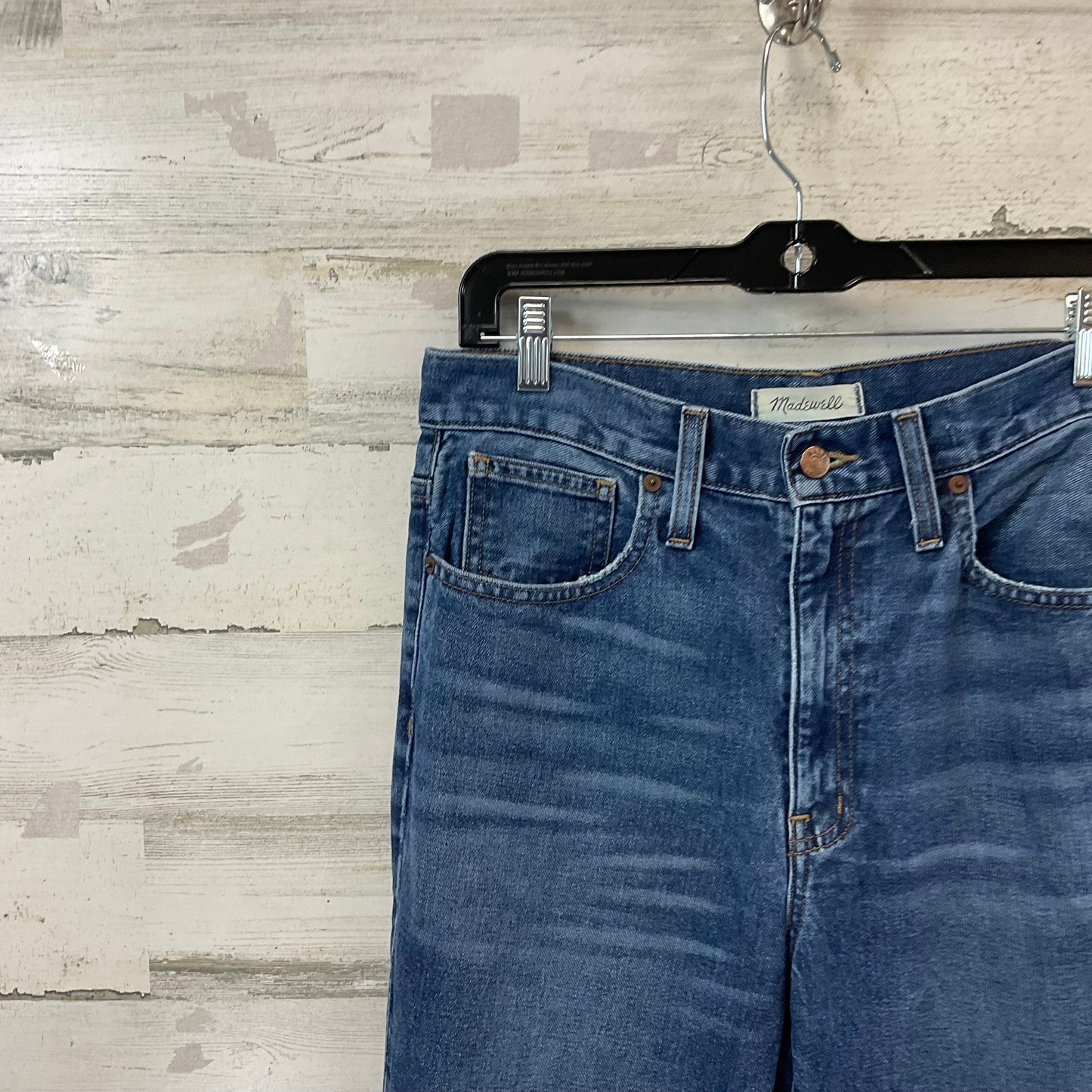 Jeans Straight By Madewell In Blue Denim, Size: 6