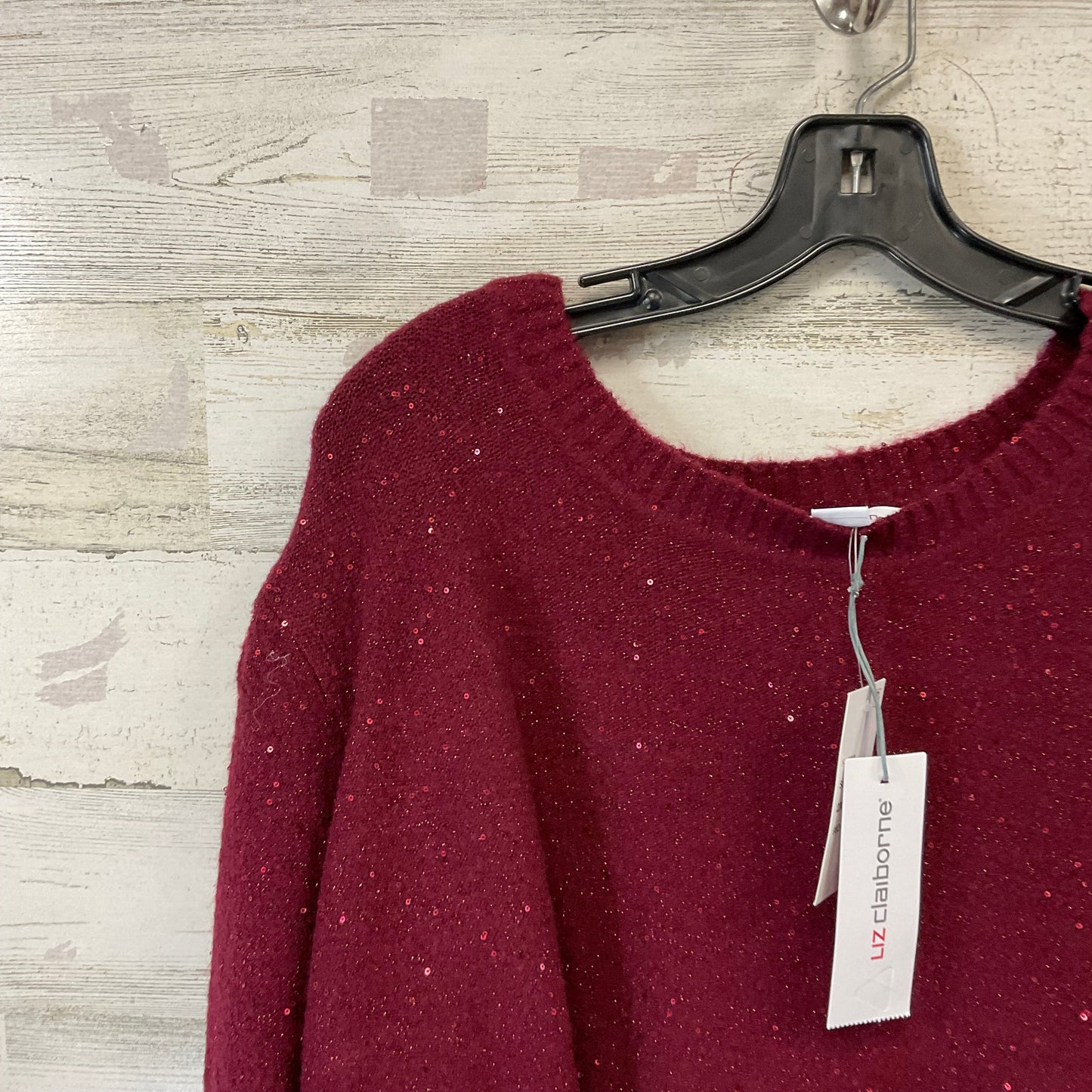 Sweater By Liz Claiborne In Red, Size: 2x