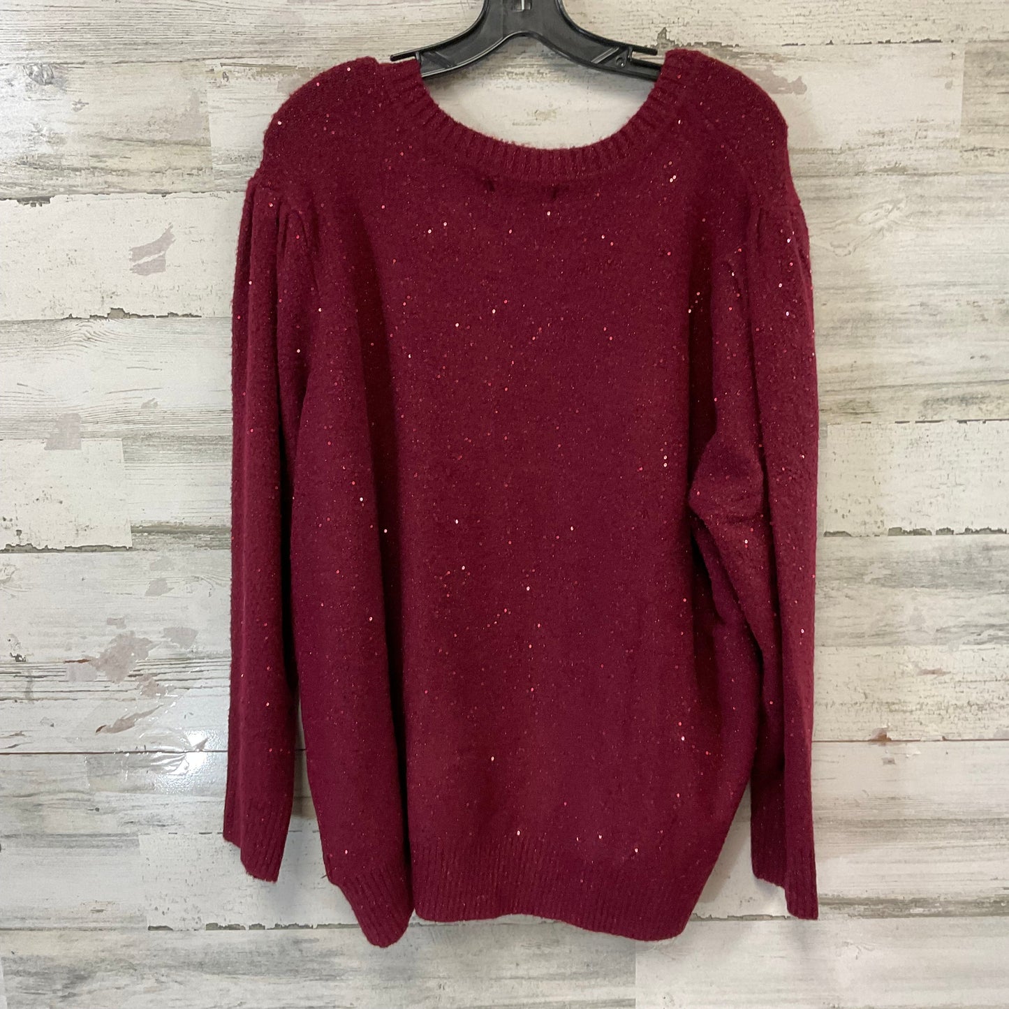 Sweater By Liz Claiborne In Red, Size: 2x