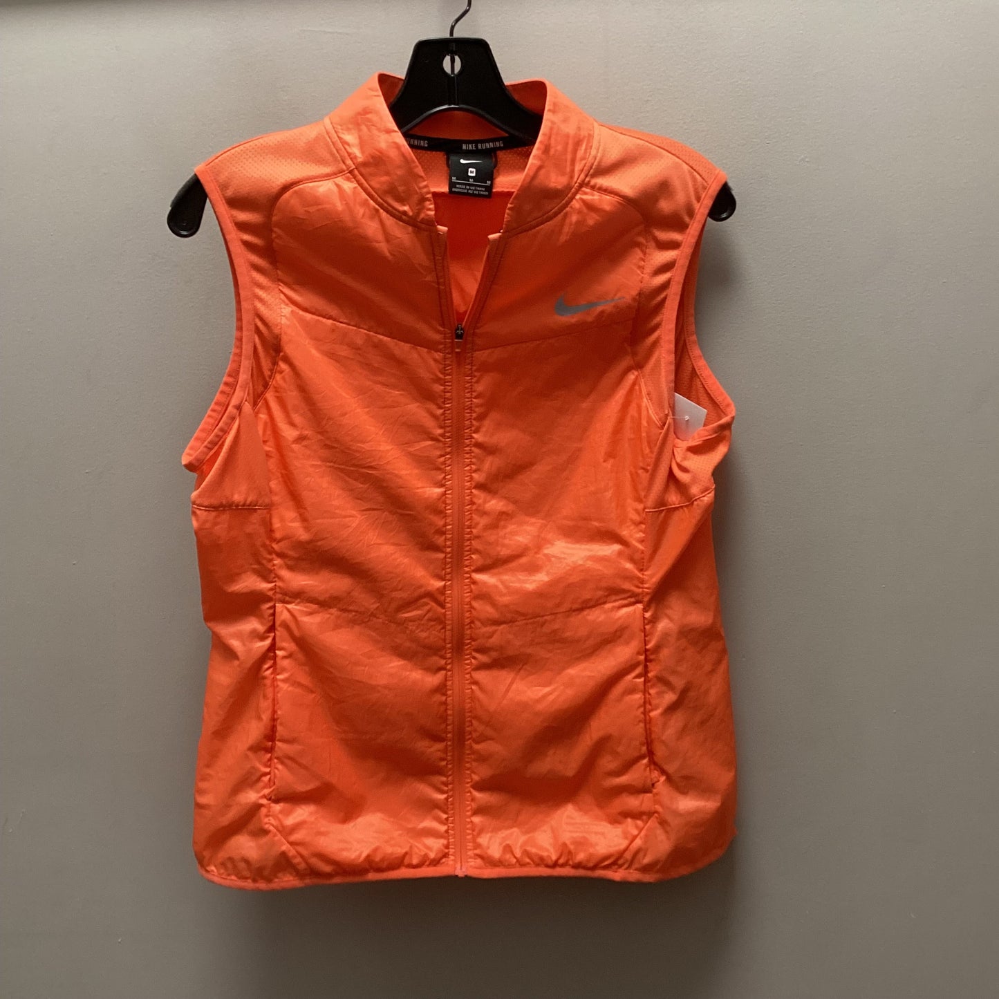 Vest Puffer & Quilted By Nike Apparel In Orange, Size: M