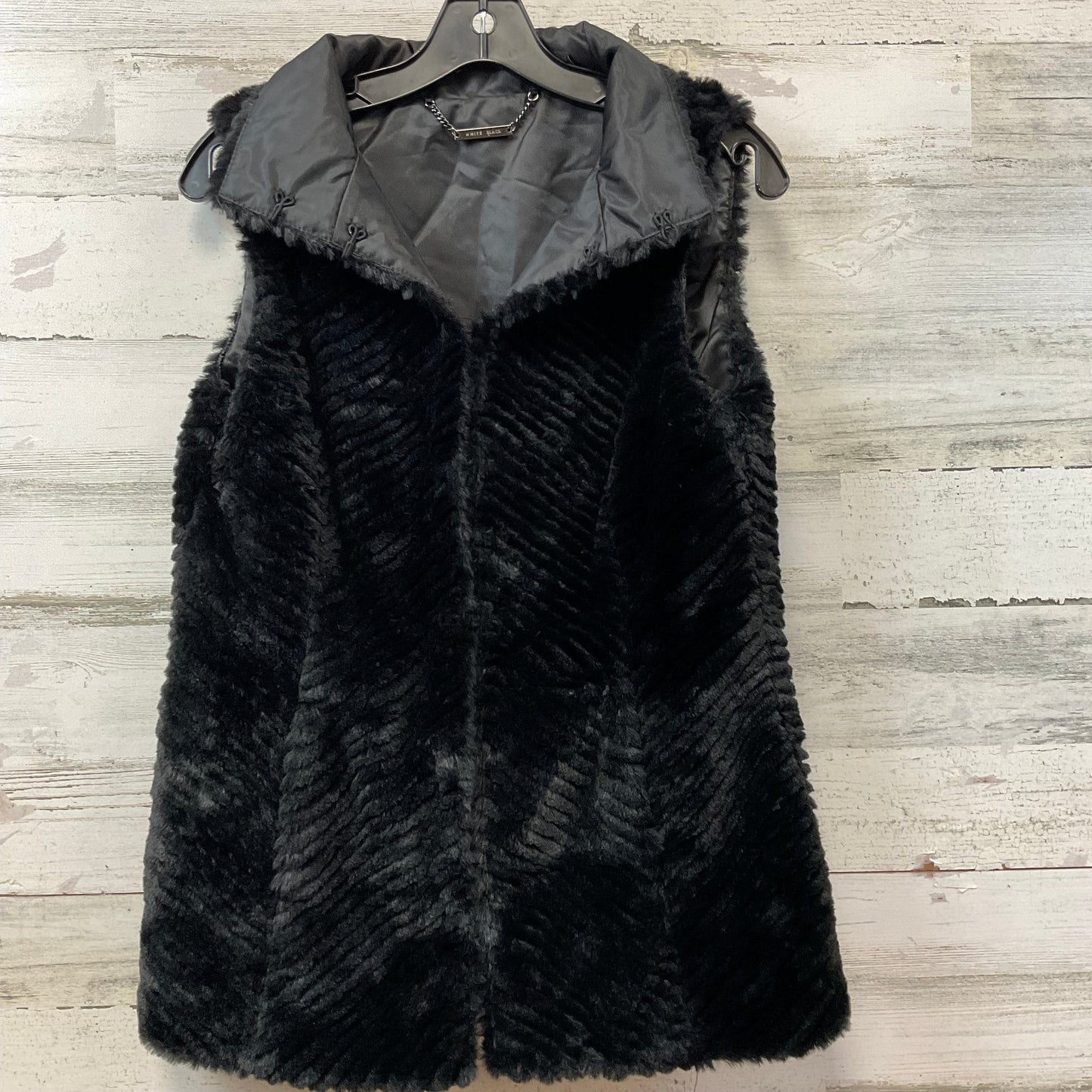 Vest Faux Fur & Sherpa By White House Black Market In Black, Size: Xxs