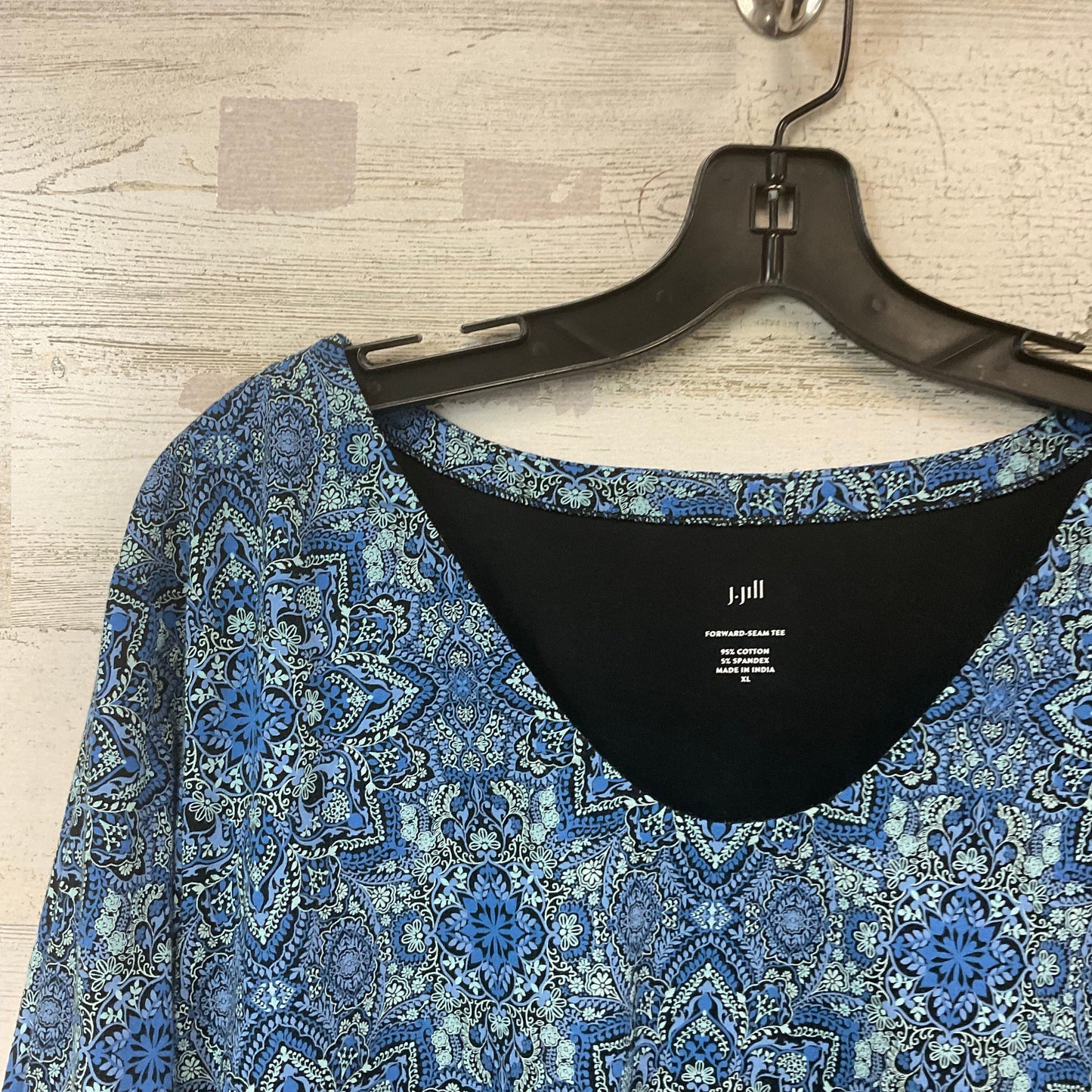 Top 3/4 Sleeve By J. Jill In Blue, Size: Xl