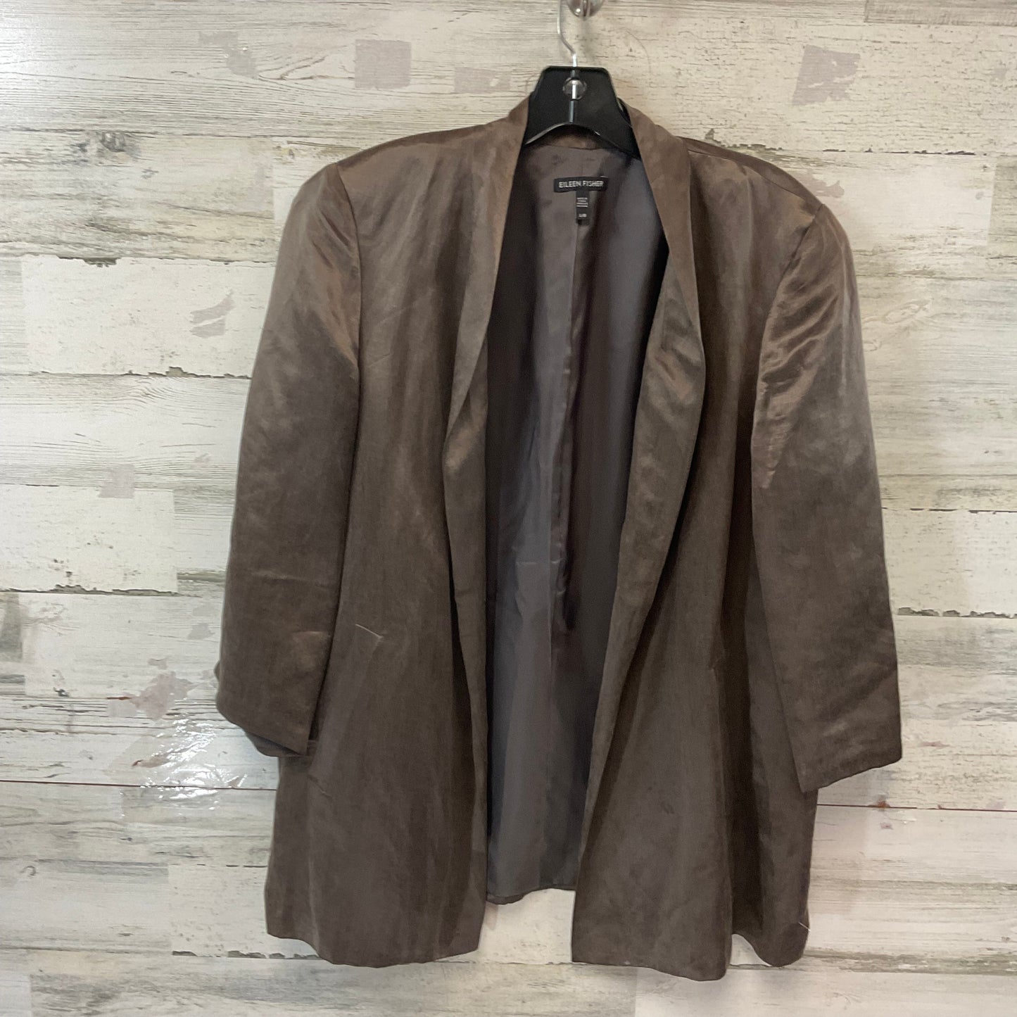 Jacket Other By Eileen Fisher In Brown, Size: L