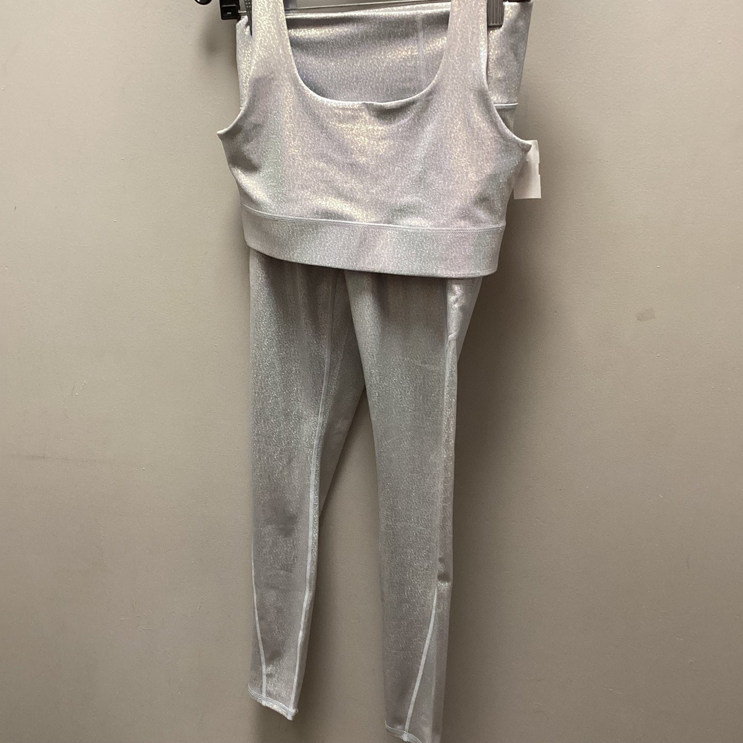 Athletic Pants 2pc By Fabletics In Silver, Size: M