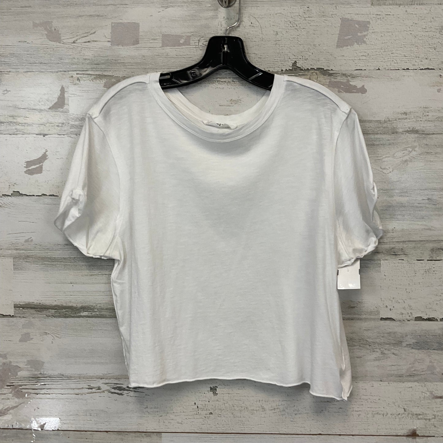 Top Short Sleeve Basic By Double Zero In White, Size: L