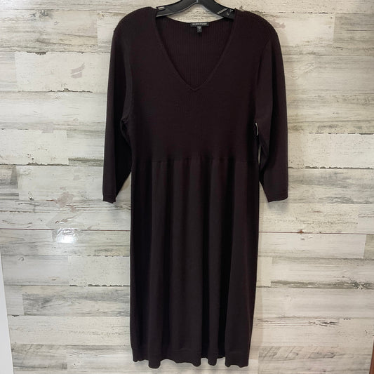 Dress Sweater By Eileen Fisher In Purple, Size: L