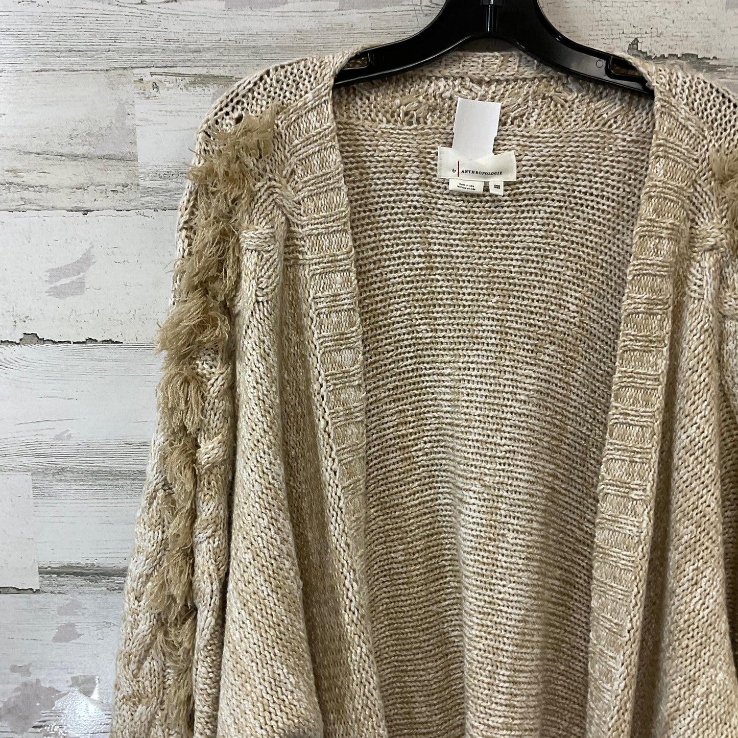 Sweater Cardigan By Anthropologie In Tan, Size: Osfm