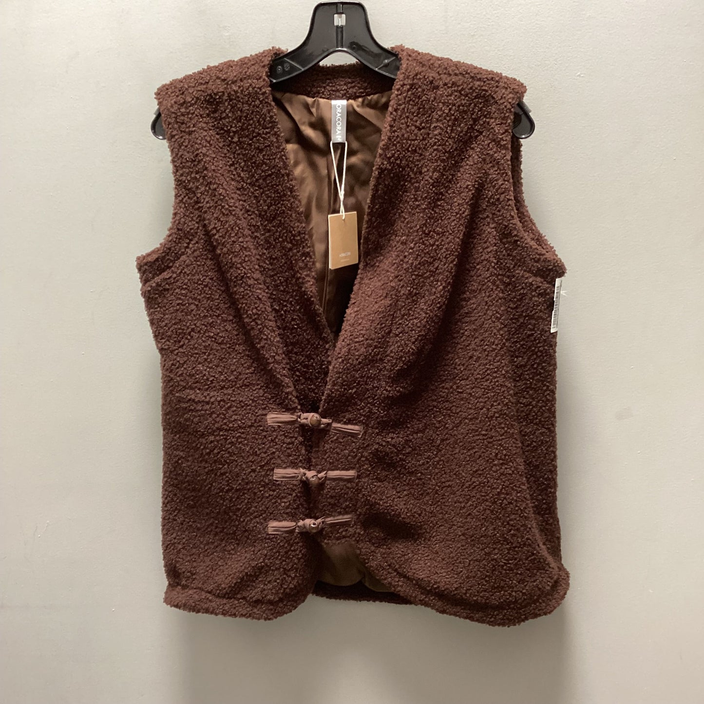 Vest Fleece By NORACORA In Brown, Size: M