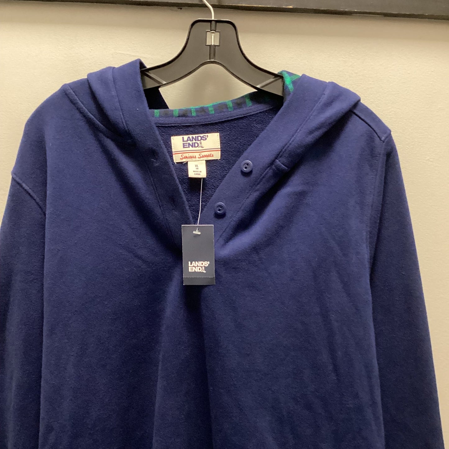 Sweatshirt Hoodie By Lands End In Blue, Size: Xl