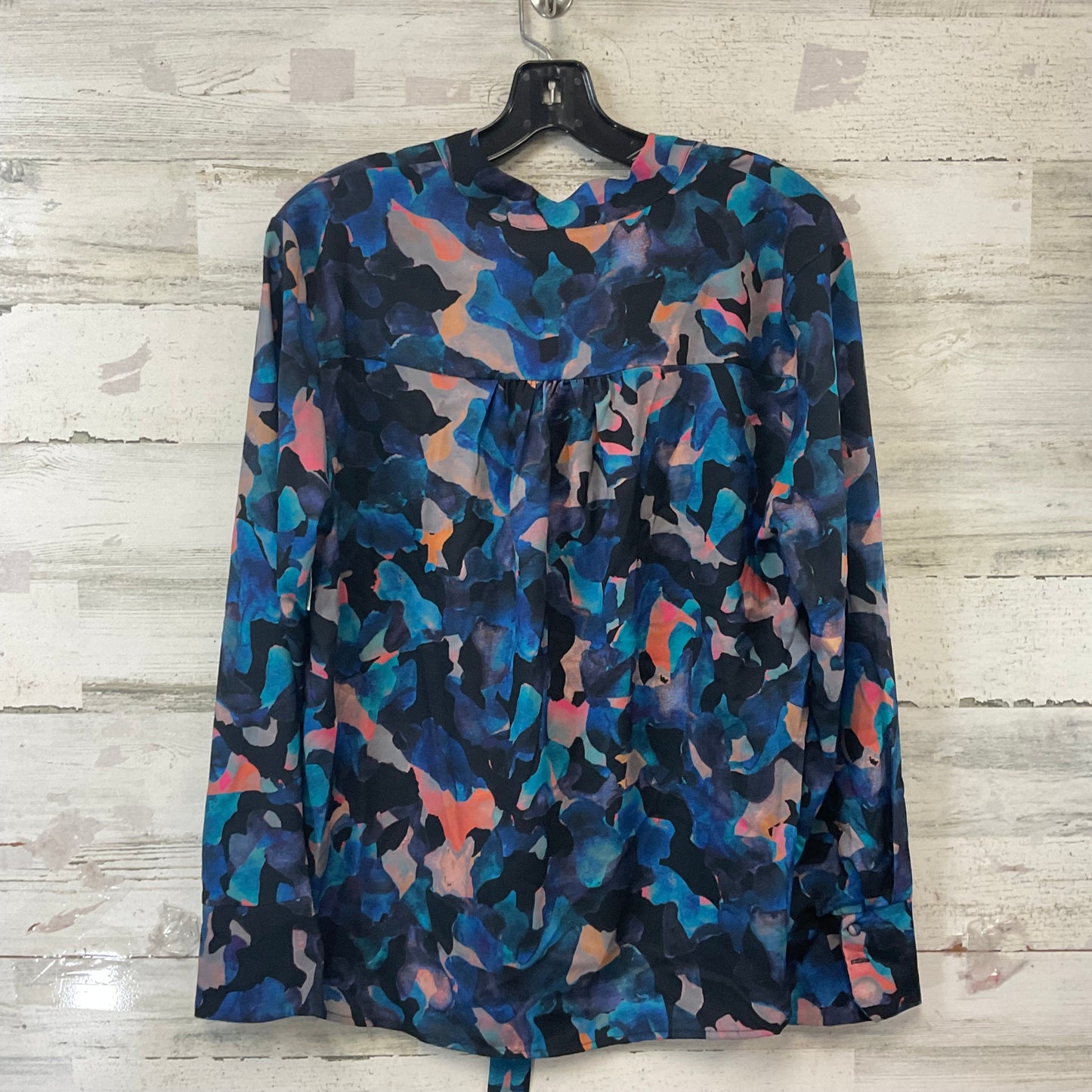 Blouse Long Sleeve By Allison Joy In Blue, Size: M