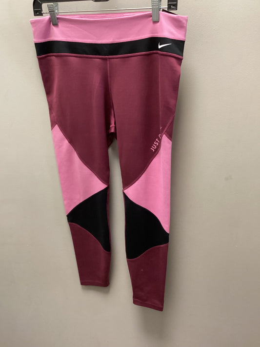 Athletic Leggings By Nike Apparel In Pink, Size: Xl