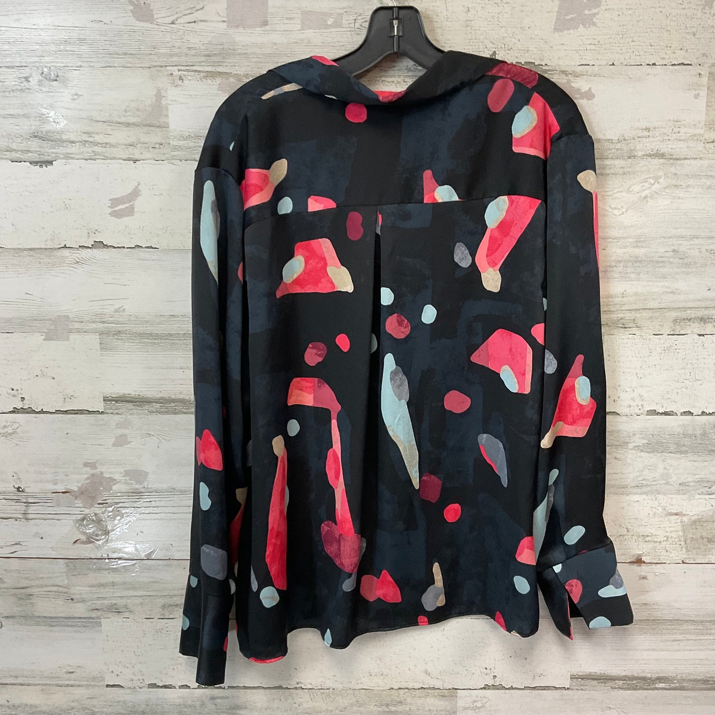 Blouse Long Sleeve By Nic + Zoe In Black, Size: Xl