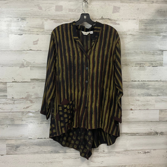 Blouse Long Sleeve By Lynz In Black, Size: L