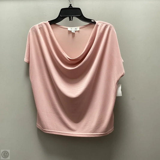 Top Short Sleeve By She + Sky In Pink, Size: S