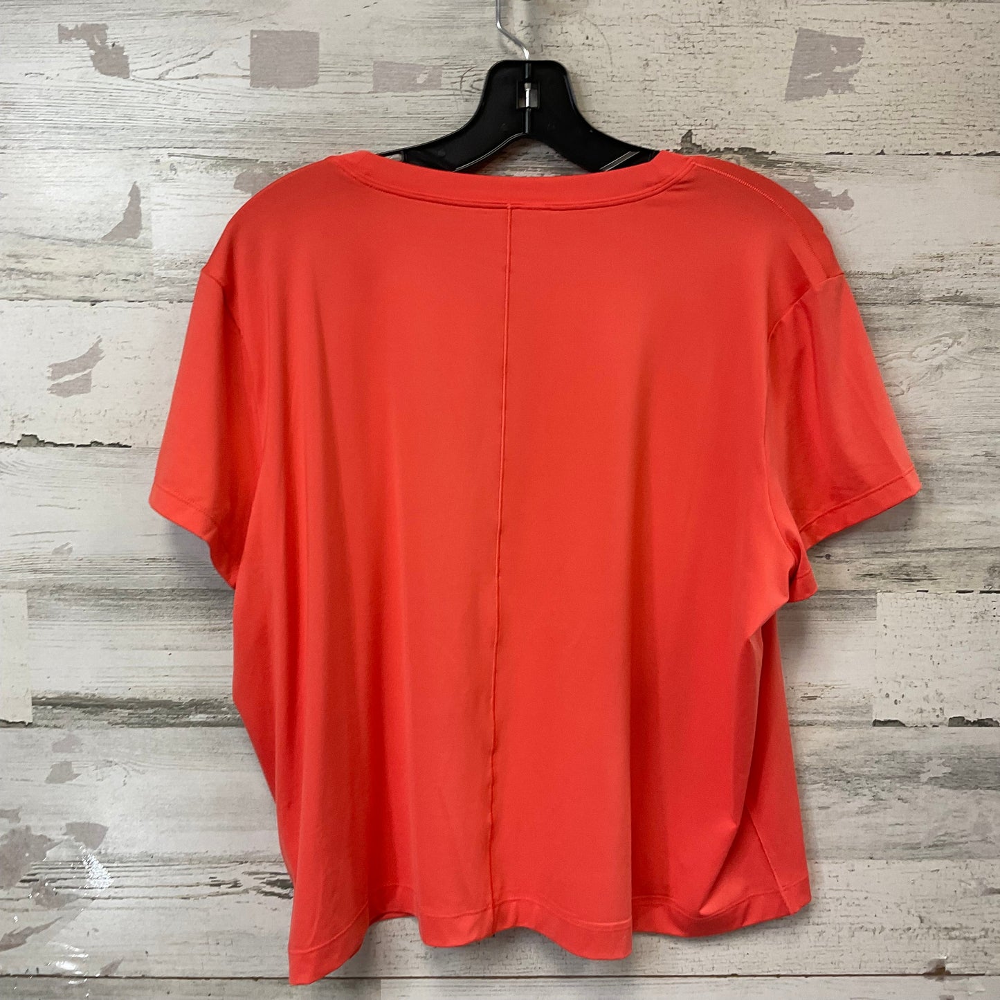 Athletic Top Short Sleeve By Spanx In Orange, Size: Xl