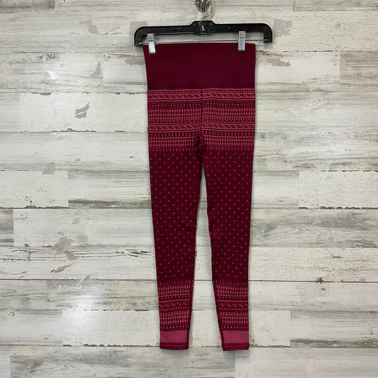 Athletic Leggings By Fabletics In Maroon, Size: Xs