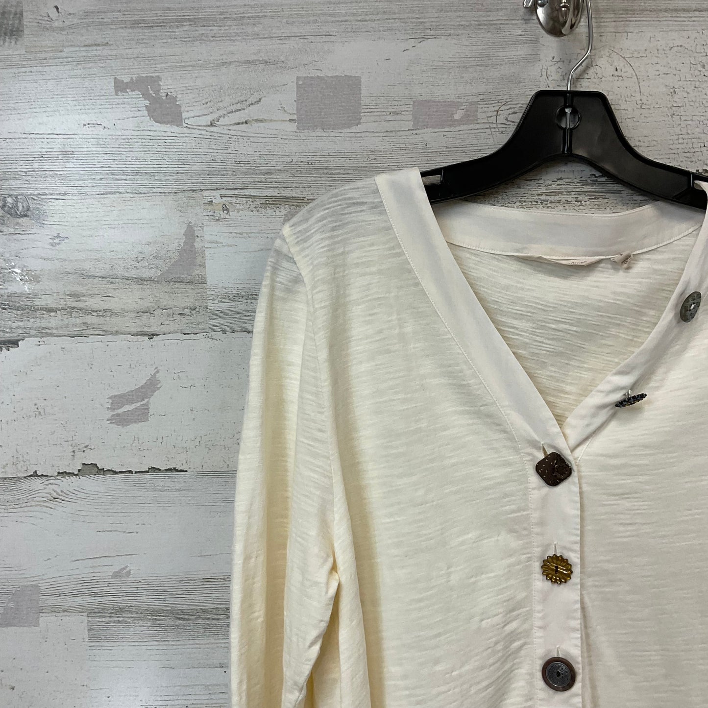 Cardigan By Soft Surroundings In Cream, Size: L