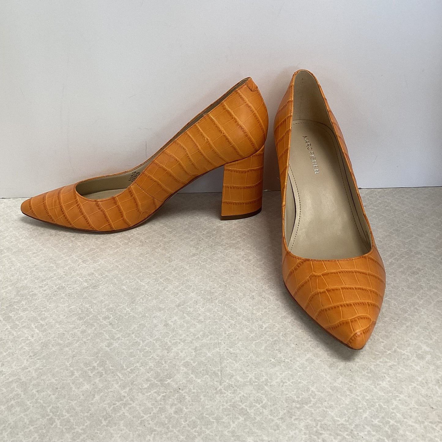 Shoes Heels Block By Marc Fisher In Orange, Size: 7.5