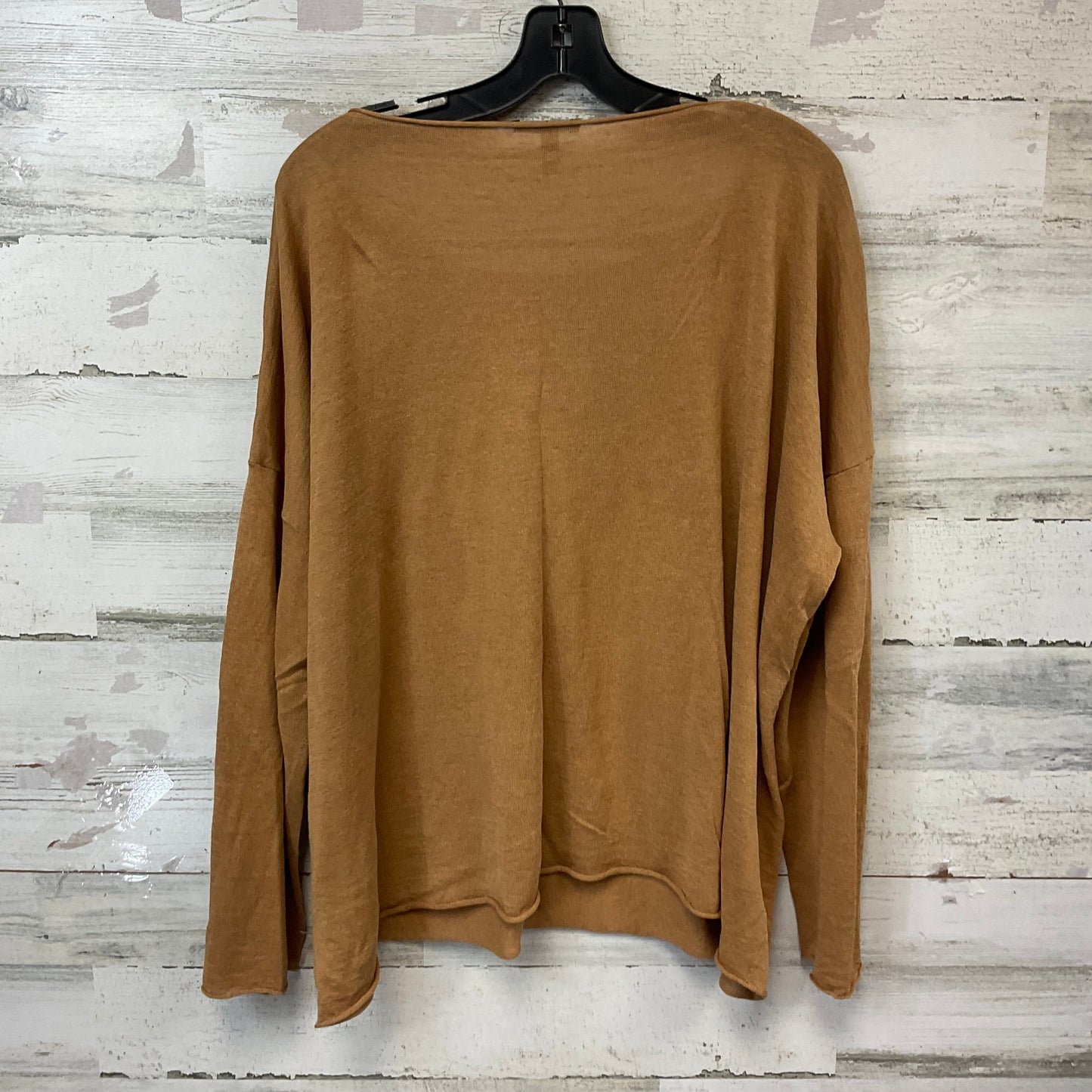 Top Long Sleeve By Eileen Fisher In Brown, Size: Xl